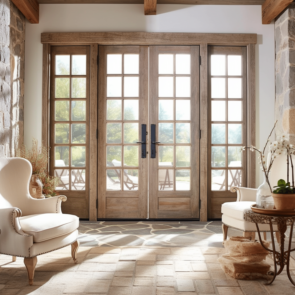 French Doors Rustic Charm,